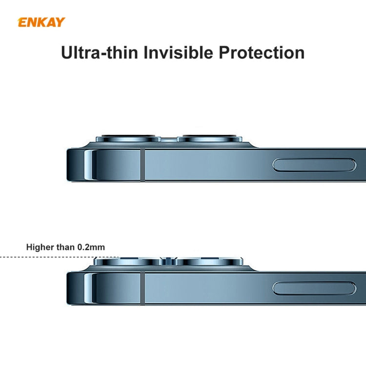 For iPhone 12 / 12 mini ENKAY Hat-Prince 0.2mm 9H 2.15D Round Edge Rear Camera Lens Tempered Glass Film 2 PCS/Set, 1 Set, 2 Set, 5 Set, 10 Set
