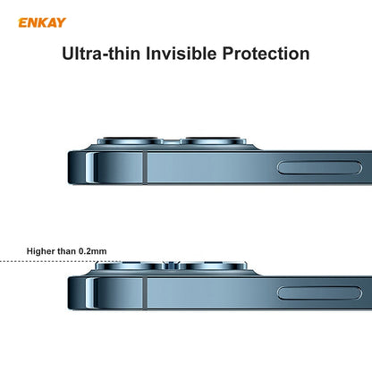 For iPhone 12 / 12 mini ENKAY Hat-Prince 0.2mm 9H 2.15D Round Edge Rear Camera Lens Tempered Glass Film 2 PCS/Set, 1 Set, 2 Set, 5 Set, 10 Set