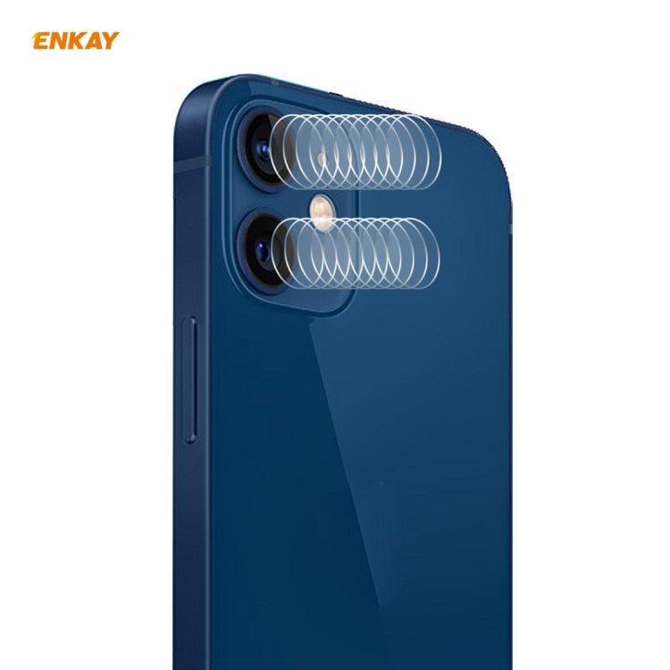 For iPhone 12 / 12 mini ENKAY Hat-Prince 0.2mm 9H 2.15D Round Edge Rear Camera Lens Tempered Glass Film 2 PCS/Set, 1 Set, 2 Set, 5 Set, 10 Set