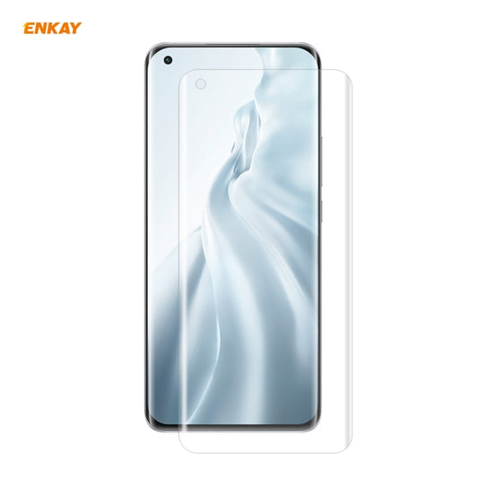 Film de protection d'écran ENKAY Hat-Prince 3D pleine grandeur en PET incurvé par thermopliage HD, film souple prenant en charge le déverrouillage par empreinte digitale, pour Xiaomi MI 11, pour Huawei Nova 8, pour Huawei Nova 8 Pro