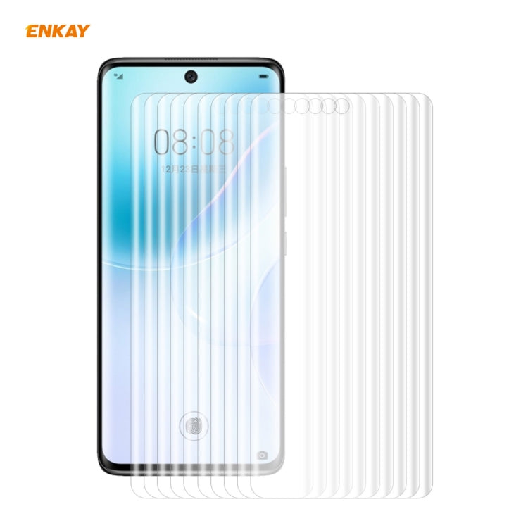 10 PCS ENKAY Hat-Prince 3D Full Screen PET Curved Hot Bending HD Screen Protector Soft Film, Support Fingerprint Unlock, For Xiaomi Mi 11, For Huawei Nova 8, For Huawei Nova 8 Pro