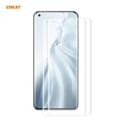 2 PCS ENKAY Hat-Prince 3D Full Screen PET Curved Hot Bending HD Screen Protector Soft Film Support Fingerprint Unlock, For Xiaomi MI 11, For Huawei Nova 8, For Huawei Nova 8 Pro
