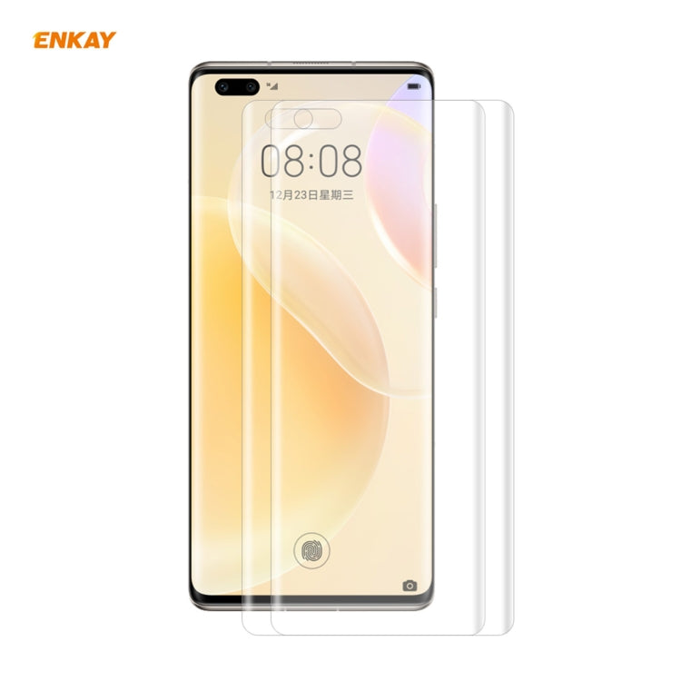 2 PCS ENKAY Hat-Prince 3D Full Screen PET Curved Hot Bending HD Screen Protector Soft Film Support Fingerprint Unlock, For Xiaomi MI 11, For Huawei Nova 8, For Huawei Nova 8 Pro