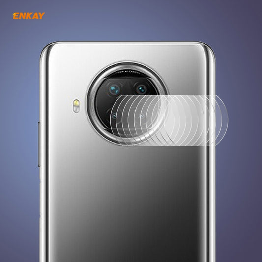 10 PCS ENKAY Hat-Prince Film en verre trempé pour objectif d'appareil photo arrière à bord rond 0,2 mm 9H 2,15D, pour Xiaomi Redmi Note 9 Pro 5G, pour Motorola G9 Plus, pour Motorola G9 / G9 Play