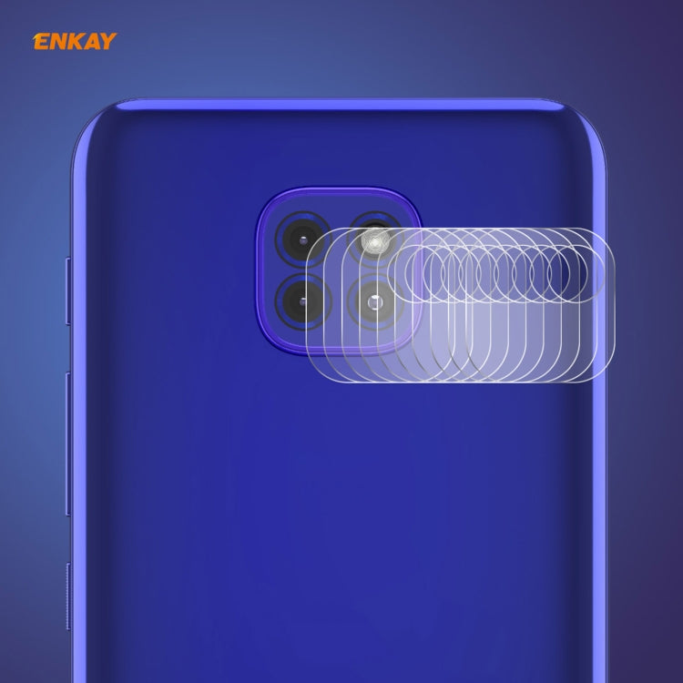 10 PCS ENKAY Hat-Prince 0.2mm 9H 2.15D Round Edge Rear Camera Lens Tempered Glass Film, For Xiaomi Redmi Note 9 Pro 5G, For Motorola G9 Plus, For Motorola G9 / G9 Play