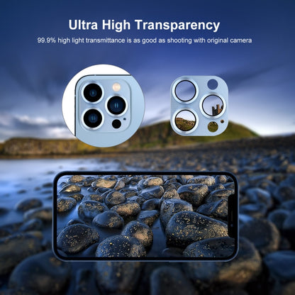 ENKAY Aluminium Alloy + Tempered Glass Camera Lens Cover for iPhone 13 Pro / 13 Pro Max
