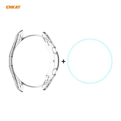 2 in 1 ENKAY Hat-Prince Transparent Soft TPU Case + 0.2mm 9H 2.15D Curved Edge Tempered Glass Film, For Samsung Galaxy Watch 3 45mm