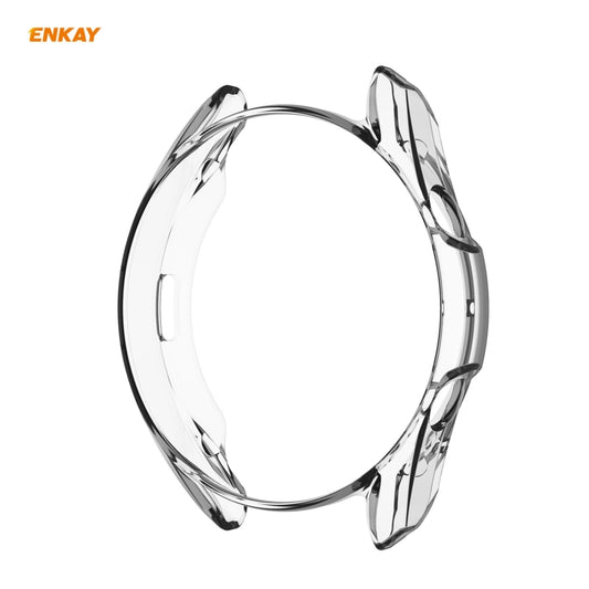Coque souple transparente 2 en 1 ENKAY Hat-Prince en TPU + Film en verre trempé incurvé 2.15D 9H de 0.2mm, pour Samsung Galaxy Watch 3 45mm