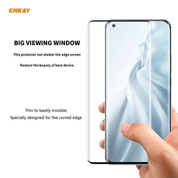 For Xiaomi Mi 11 ENKAY Hat-Prince 0.26mm 9H 3D Explosion-proof Full Screen Curved Heat Bending Tempered Glass Film, For Xiaomi Mi 11(1pc), For Xiaomi Mi 11(2pcs), For Xiaomi Mi 11(5 pcs)