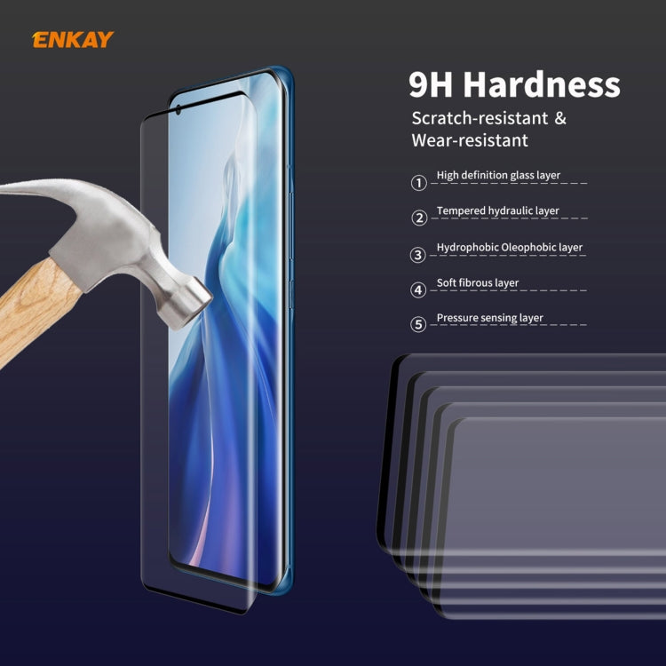 For Xiaomi Mi 11 ENKAY Hat-Prince 0.26mm 9H 3D Explosion-proof Full Screen Curved Heat Bending Tempered Glass Film, For Xiaomi Mi 11(1pc), For Xiaomi Mi 11(2pcs), For Xiaomi Mi 11(5 pcs)