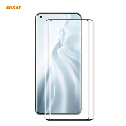 For Xiaomi Mi 11 ENKAY Hat-Prince 0.26mm 9H 3D Explosion-proof Full Screen Curved Heat Bending Tempered Glass Film, For Xiaomi Mi 11(1pc), For Xiaomi Mi 11(2pcs), For Xiaomi Mi 11(5 pcs)