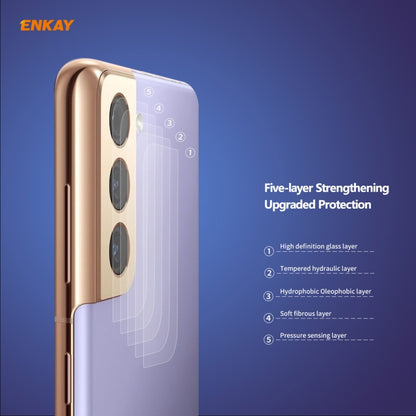 2 PCS ENKAY Hat-Prince 0.2mm 9H 2.15D Round Edge Rear Camera Lens Tempered Glass Film Protector, For Samsung Galaxy S21(2 PCS), For Samsung Galaxy S21+(2 PCS), For Samsung Galaxy S21 Ultra(2 PCS)