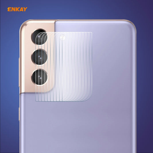 10 PCS ENKAY Hat-Prince 0.2mm 9H 2.15D Film de protection d'objectif de caméra arrière en verre trempé à bord rond, Pour Samsung Galaxy S21 (10 PCS), Pour Samsung Galaxy S21+ (10 PCS), Pour Samsung Galaxy S21 Ultra (10 PCS)