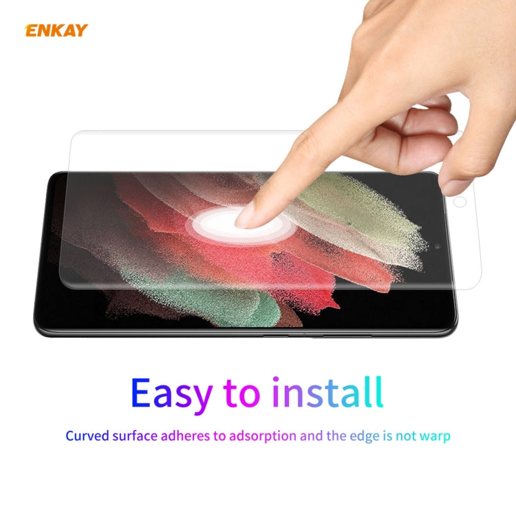10 PCS For Samsung Galaxy S21 Ultra 5G ENKAY Hat-Prince 3D Full Screen PET Curved Hot Bending HD Screen Protector Soft Film, For Samsung Galaxy S21 Ultra 5G