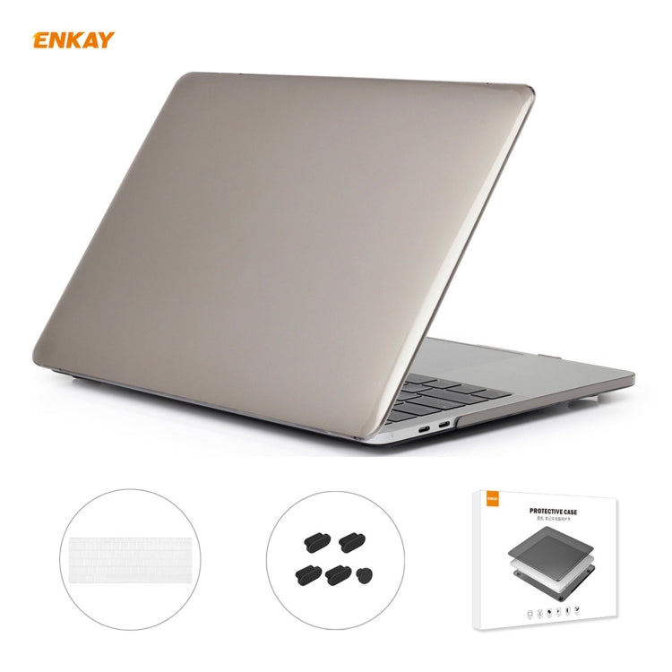 ENKAY 3 in 1 Crystal Laptop Protective Case + US Version TPU Keyboard Film + Anti-dust Plugs Set for MacBook Pro 13.3 inch A1708 (without Touch Bar), For MacBook Pro 13.3 inch A1708 (without Touch Bar)