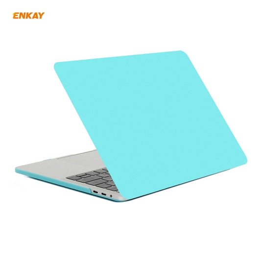 ENKAY 3 en 1 coque de protection mate pour ordinateur portable + film clavier TPU version US + ensemble de bouchons anti-poussière pour MacBook Pro 13,3 pouces A1706 / A1989 / A2159 (avec Touch Bar), pour MacBook Pro 13,3 pouces A1706 (avec Touch Bar)