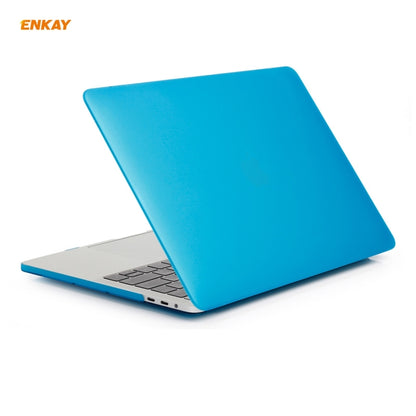 ENKAY 3 in 1 Matte Laptop Protective Case + EU Version TPU Keyboard Film + Anti-dust Plugs Set for MacBook Pro 13.3 inch A1706 / A1989 / A2159 (with Touch Bar), For MacBook Pro 13.3 inch A1706 (with Touch Bar)