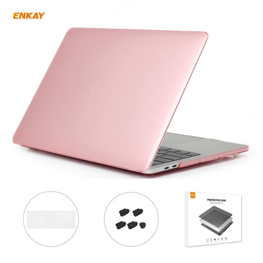 ENKAY Coque de protection 3-en-1 en cristal pour ordinateur portable + film de clavier en TPU version UE + ensemble de bouchons anti-poussière pour MacBook Pro 13,3 pouces A1708 (sans Touch Bar), Pour MacBook Pro 13,3 pouces A1708 (sans Touch Bar)