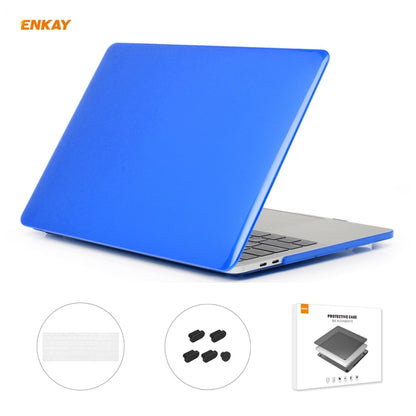 ENKAY 3 in 1 Crystal Laptop Protective Case + US Version TPU Keyboard Film + Anti-dust Plugs Set for MacBook Pro 13.3 inch A1706 / A1989 / A2159 (with Touch Bar), For MacBook Pro 13.3 inch A1706  (with Touch Bar)