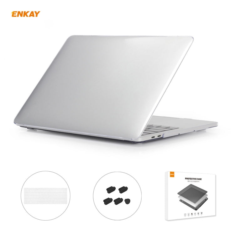 ENKAY 3 in 1 Crystal Laptop Protective Case + US Version TPU Keyboard Film + Anti-dust Plugs Set for MacBook Pro 13.3 inch A1706 / A1989 / A2159 (with Touch Bar), For MacBook Pro 13.3 inch A1706  (with Touch Bar)