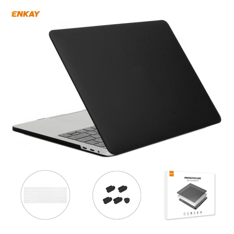 ENKAY 3 in 1 Matte Laptop Protective Case + US Version TPU Keyboard Film + Anti-dust Plugs Set for MacBook Pro 13.3 inch A1708 (without Touch Bar), For MacBook Pro 13.3 inch A1708 (without Touch Bar)