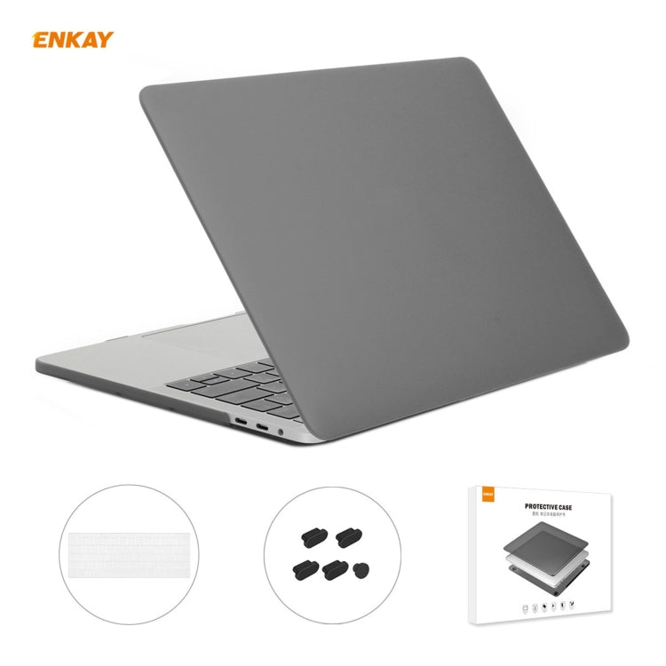 ENKAY 3 in 1 Matte Laptop Protective Case + US Version TPU Keyboard Film + Anti-dust Plugs Set for MacBook Pro 13.3 inch A1708 (without Touch Bar), For MacBook Pro 13.3 inch A1708 (without Touch Bar)