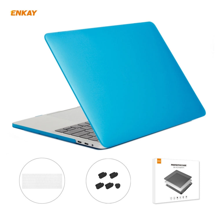 ENKAY 3 in 1 Matte Laptop Protective Case + EU Version TPU Keyboard Film + Anti-dust Plugs Set for MacBook Pro 13.3 inch A1708 (without Touch Bar), For MacBook Pro 13.3 inch A1708 (without Touch Bar)