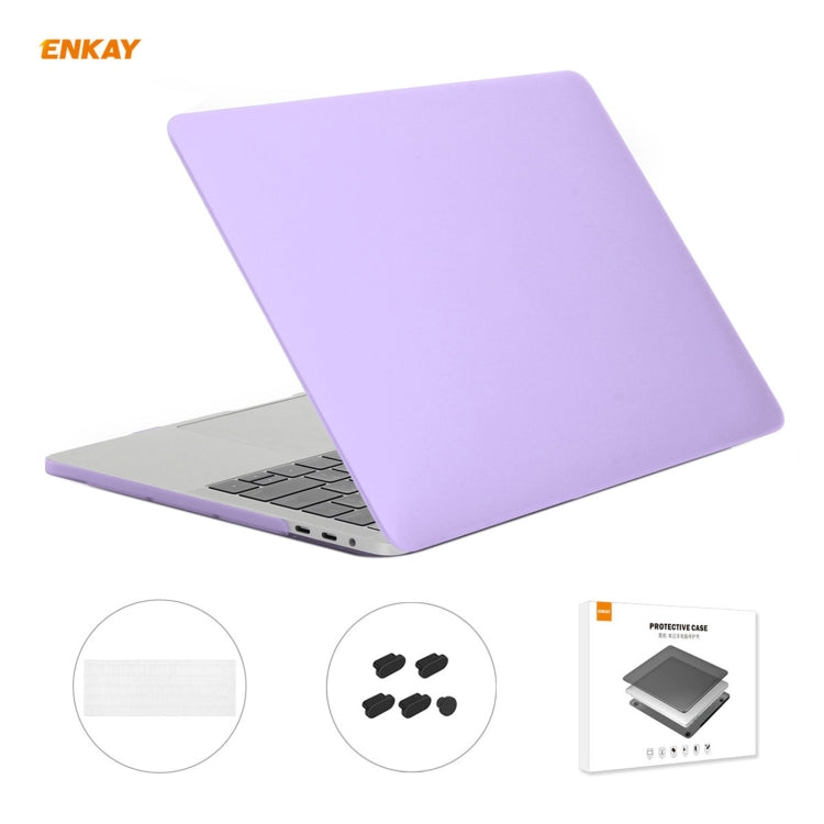 ENKAY 3 in 1 Matte Laptop Protective Case + EU Version TPU Keyboard Film + Anti-dust Plugs Set for MacBook Pro 13.3 inch A1708 (without Touch Bar), For MacBook Pro 13.3 inch A1708 (without Touch Bar)