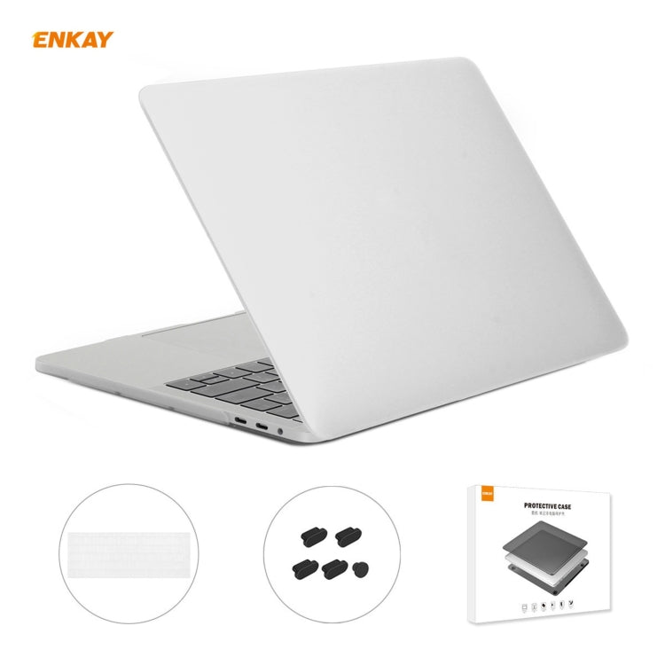 ENKAY 3 in 1 Matte Laptop Protective Case + EU Version TPU Keyboard Film + Anti-dust Plugs Set for MacBook Pro 13.3 inch A1708 (without Touch Bar), For MacBook Pro 13.3 inch A1708 (without Touch Bar)