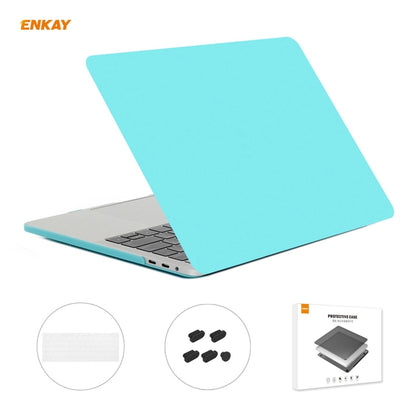 ENKAY 3 in 1 Matte Laptop Protective Case + EU Version TPU Keyboard Film + Anti-dust Plugs Set for MacBook Pro 13.3 inch A1708 (without Touch Bar), For MacBook Pro 13.3 inch A1708 (without Touch Bar)