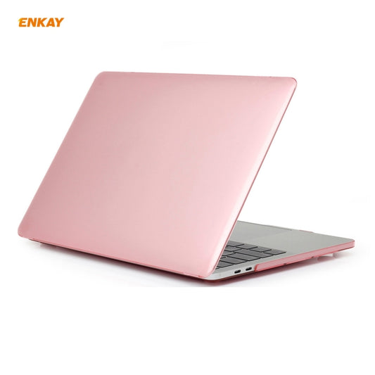 ENKAY Étui de protection transparent 3-en-1 pour ordinateur portable + film de clavier TPU version US + ensemble de bouchons anti-poussière pour MacBook Pro 15,4 pouces A1707 et A1990 (avec Touch Bar), pour MacBook Pro 15,4 pouces A1707 (avec Touch Bar)