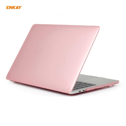 ENKAY 3 in 1 Crystal Laptop Protective Case + US Version TPU Keyboard Film + Anti-dust Plugs Set for MacBook Pro 15.4 inch A1707 & A1990 (with Touch Bar), For MacBook Pro 15.4 inch A1707 (with Touch Bar)
