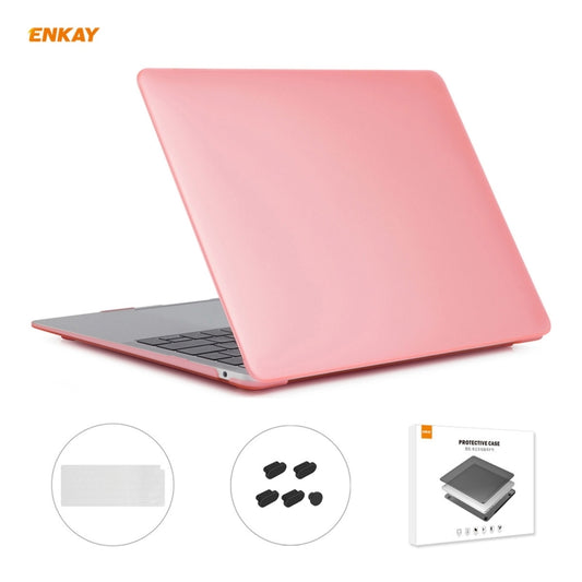 ENKAY Coque de protection matte 3 en 1 pour ordinateur portable + Film de clavier en TPU version US + Lot de bouchons anti-poussière pour MacBook Air 13,3 pouces A2179 et A2337 (2020), Pour MacBook Air 13,3 pouces A2179 (2020)