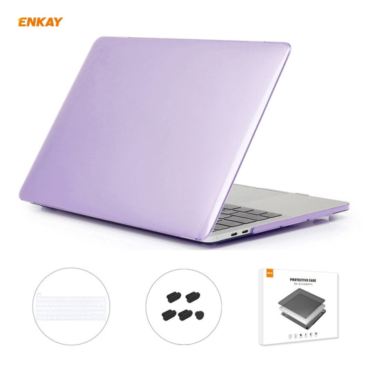 Coque de protection rigide 3-en-1 ENKAY + film de clavier en TPU version UE + ensemble de bouchons anti-poussière pour MacBook Pro 13,3 pouces A2251 & A2289 & A2338 (avec Touch Bar), pour MacBook Pro 13,3 pouces A2251 (avec Touch Bar)