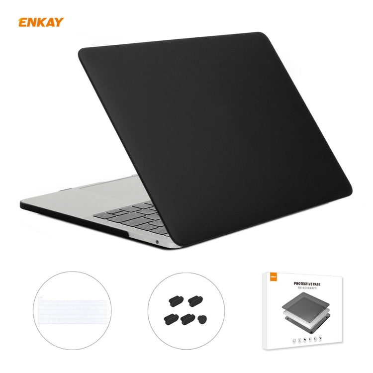 ENKAY 3 in 1 Matte Laptop Protective Case + US Version TPU Keyboard Film + Anti-dust Plugs Set for MacBook Pro 13.3 inch A2251 & A2289 & A2338 (with Touch Bar), For MacBook Pro 13.3 inch A2251 (with Touch Bar)