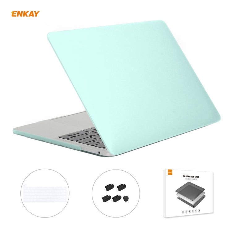ENKAY 3 in 1 Matte Laptop Protective Case + US Version TPU Keyboard Film + Anti-dust Plugs Set for MacBook Pro 13.3 inch A2251 & A2289 & A2338 (with Touch Bar), For MacBook Pro 13.3 inch A2251 (with Touch Bar)