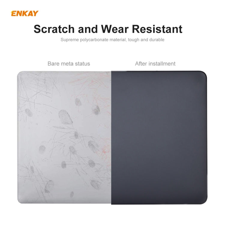 ENKAY 3 in 1 Matte Laptop Protective Case + US Version TPU Keyboard Film + Anti-dust Plugs Set for MacBook Pro 13.3 inch A2251 & A2289 & A2338 (with Touch Bar), For MacBook Pro 13.3 inch A2251 (with Touch Bar)