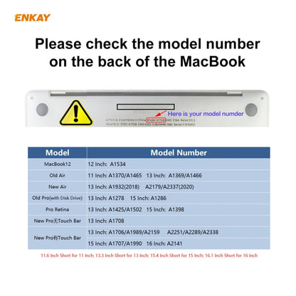 ENKAY 3 in 1 Matte Laptop Protective Case + EU Version TPU Keyboard Film + Anti-dust Plugs Set for MacBook Pro 16 inch A2141 (带Touch Bar) (with Touch Bar), For MacBook Pro 16 inch A2141 (with Touch Bar)