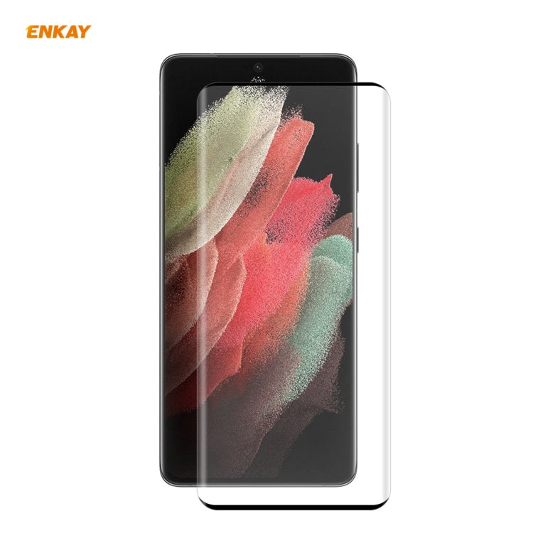 For Samsung Galaxy S21 Ultra ENKAY Hat-Prince 0.26mm 9H 3D Explosion-proof Full Screen Curved Heat Bending Tempered Glass Film, For Samsung Galaxy S21 Ultra(1pc), For Samsung Galaxy S21 Ultra(2pcs), For Samsung Galaxy S21 Ultra(5pcs)