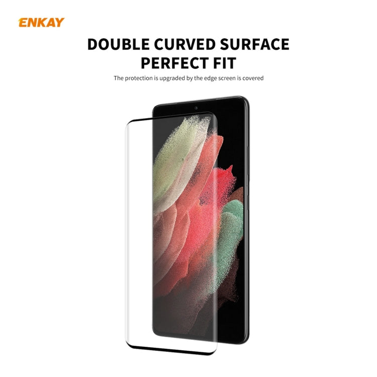 For Samsung Galaxy S21 Ultra ENKAY Hat-Prince 0.26mm 9H 3D Explosion-proof Full Screen Curved Heat Bending Tempered Glass Film, For Samsung Galaxy S21 Ultra(1pc), For Samsung Galaxy S21 Ultra(2pcs), For Samsung Galaxy S21 Ultra(5pcs)