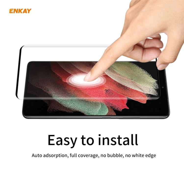 For Samsung Galaxy S21 Ultra ENKAY Hat-Prince 0.26mm 9H 3D Explosion-proof Full Screen Curved Heat Bending Tempered Glass Film, For Samsung Galaxy S21 Ultra(1pc), For Samsung Galaxy S21 Ultra(2pcs), For Samsung Galaxy S21 Ultra(5pcs)