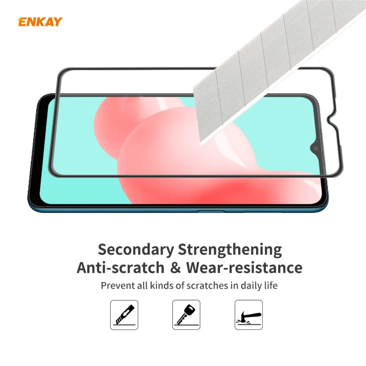 ENKAY Hat-Prince Anti-drop Full Glue Tempered Glass Full Screen Film Anti-fall Protector, For Samsung Galaxy A32 5G / M12 / A12, For Samsung Galaxy A52 4G / 5G, For Samsung Galaxy A72 4G / 5G