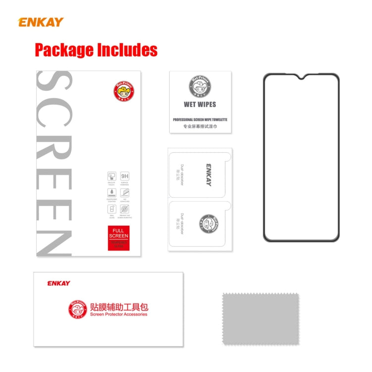 ENKAY Hat-Prince Anti-drop Full Glue Tempered Glass Full Screen Film Anti-fall Protector, For Samsung Galaxy A32 5G / M12 / A12, For Samsung Galaxy A52 4G / 5G, For Samsung Galaxy A72 4G / 5G