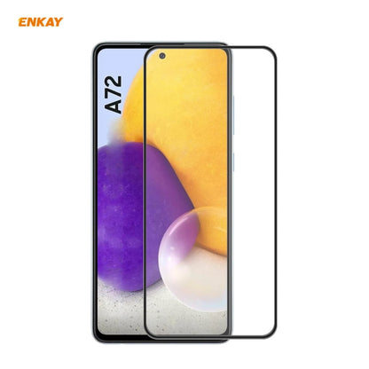 ENKAY Hat-Prince Anti-drop Full Glue Tempered Glass Full Screen Film Anti-fall Protector, For Samsung Galaxy A32 5G / M12 / A12, For Samsung Galaxy A52 4G / 5G, For Samsung Galaxy A72 4G / 5G