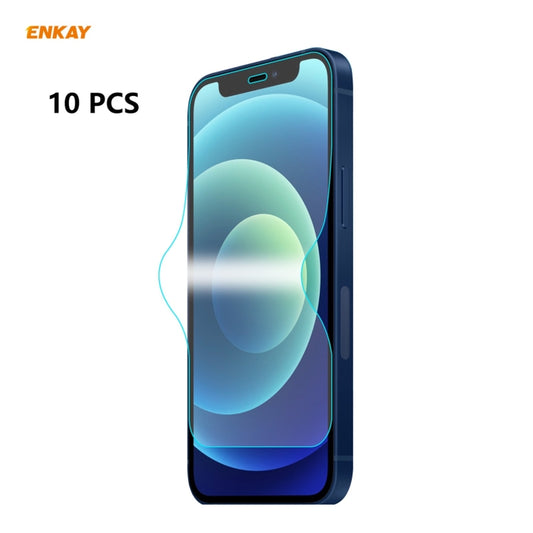 10 PCS ENKAY Hat-Prince 0,1 mm Film Hydrogel Antidéflagrant à Couverture Complète 3D, pour iPhone 12 mini, pour iPhone 12 / 12 Pro, pour iPhone 12 Pro Max