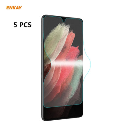 5 PCS ENKAY Hat-Prince 0.1mm 3D Full Screen Protector Explosion-proof Hydrogel Film, For Samsung Galaxy S21 5G, For Samsung Galaxy S21+  5G, For Samsung Galaxy S21 Ultra  5G