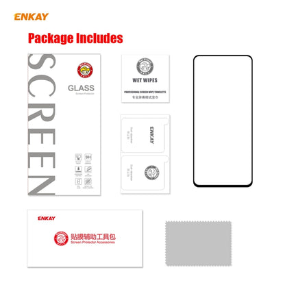 ENKAY Hat-Prince Full Glue 0.26mm 9H 2.5D Tempered Glass Full Coverage Film, For Xiaomi Redmi K40 / K40 Pro(+), For Xiaomi Redmi Note 9T, For Xiaomi Redmi 9T, For Samsung Galaxy F62