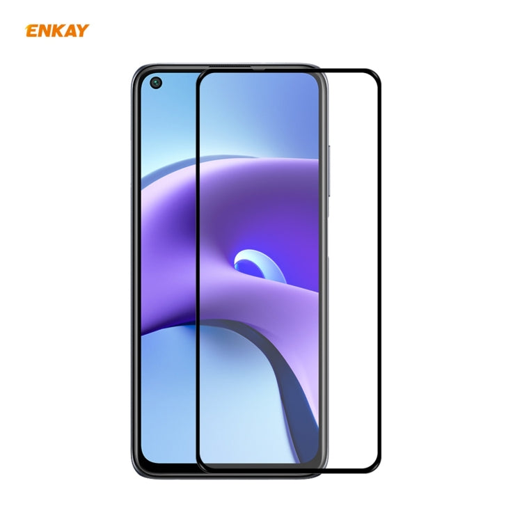ENKAY Hat-Prince Full Glue 0.26mm 9H 2.5D Tempered Glass Full Coverage Film, For Xiaomi Redmi K40 / K40 Pro(+), For Xiaomi Redmi Note 9T, For Xiaomi Redmi 9T, For Samsung Galaxy F62