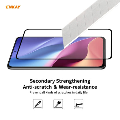 2 PCS ENKAY Hat-Prince Full Glue 0.26mm 9H 2.5D Tempered Glass Full Coverage Film, For Xiaomi Redmi K40 / K40 Pro(+), For Xiaomi Redmi Note 9T, For Xiaomi Redmi 9T, For Samsung Galaxy F62