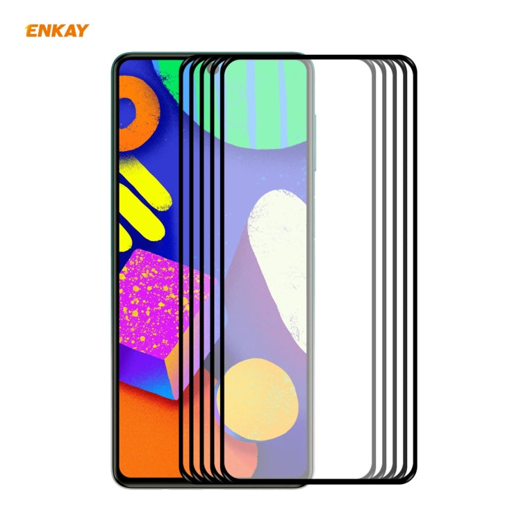 5 PCS ENKAY Hat-Prince Full Glue 0.26mm 9H 2.5D Tempered Glass Full Coverage Film, For Xiaomi Redmi K40 / K40 Pro(+), For Xiaomi Redmi Note 9T, For Xiaomi Redmi 9T, For Samsung Galaxy F62